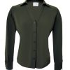 Aime Balance - Ilja Blouse - Army - Travelstof | Morgen in huis Travelstof Blouse Groen