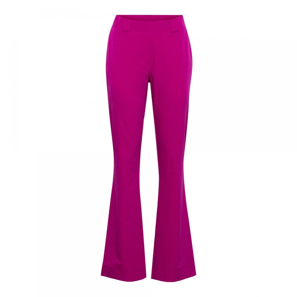 &Co Woman - Penelope Flare Travel - Raspberry Dameskleding broek roze van Travelstof