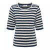&Co Woman - Belen Stripe - Denim Multi | Morgen in huis - Top - Blauw - Wit - Dameskleding