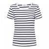 &Co Woman - Savi Top Stripe - Multi Navy Trui Streep Blauw Wit Dames mode Vrouwen kleding